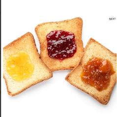 3種ジャムトーストフライト