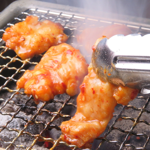 【倉敷センター街の一角、「ご飯にもお酒にも合う焼肉」】