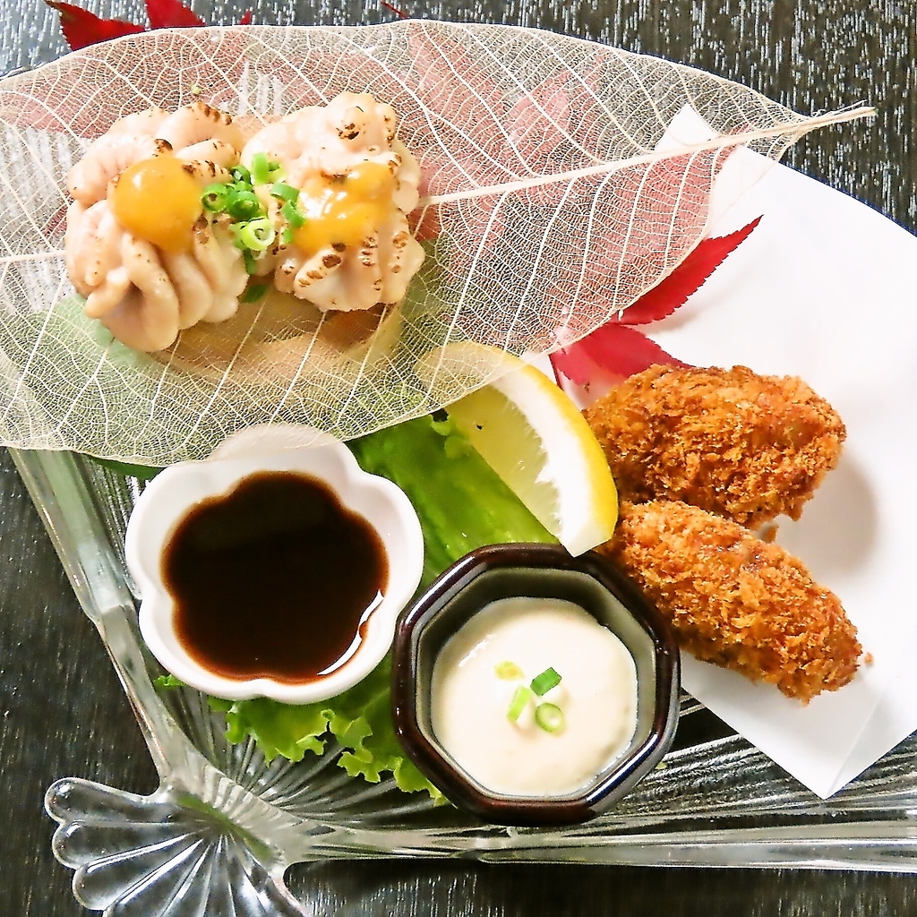 盛り付けが美しく鮮やかな一品は特別な日や会食になどにぴったりです。自然の美しさも感じて。