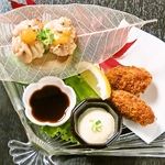 盛り付けが美しく鮮やかな一品は特別な日や会食になどにぴったりです。自然の美しさも感じて。