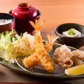 料理メニュー写真&nbsp;海老フライと鶏の唐揚げ膳