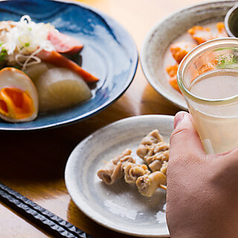 鶏おでんと出汁割り日本酒 ふぁるこのコース写真