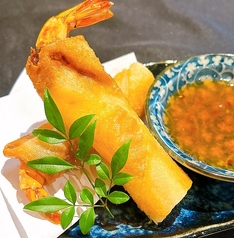 エビ・チョリソーのモッツァレラ春巻き