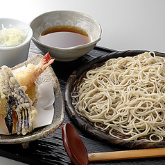 天ぷら付せいろ蕎麦（海老二尾・野菜天）　※うどんもできます。