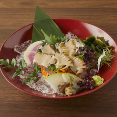 活き鮑一枚造り