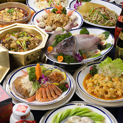 鯛の姿造りや銅鍋等全10品！美味求心コース6500円(税込)！※+1500円（税込）で120分飲み放題付に