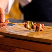 店内捌き！天草大王の熟成焼鳥をご堪能ください。