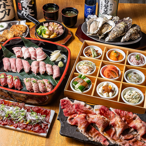 新鮮なお肉のお寿司やお刺身をお楽しみ頂けます