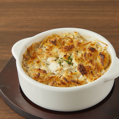 ズワイ蟹と貝柱のウニソースグラタン