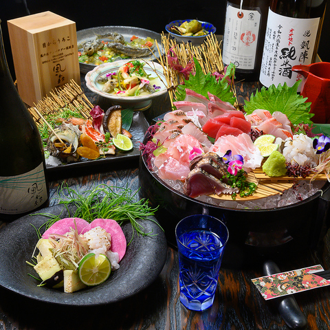 熟成刺身と厳選日本酒を楽しめる宴会向け居酒屋。個室・貸切可