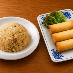 叉焼チャーハン+春巻き(3本)