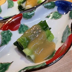 葉ニンニク　酢味噌