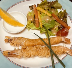 有頭海老のカダイフ包み揚げ　　（2本）
