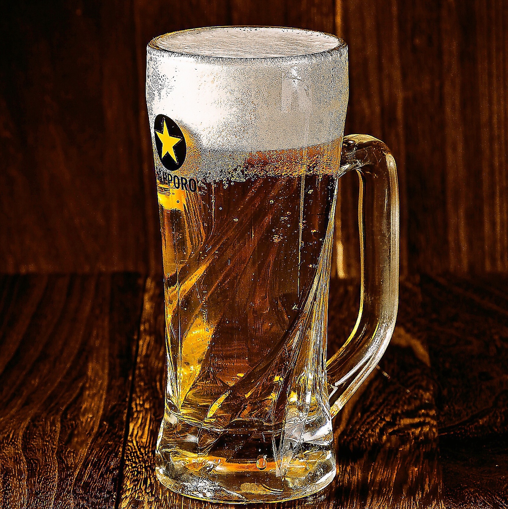 ビールが破格★1杯219円！もちろんいつもの中ジョッキで♪サッポロ生ビールを提供しております。