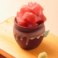 かつりき名物天然まぐろぶつ刺