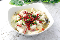 白身魚の四川風高菜煮込み