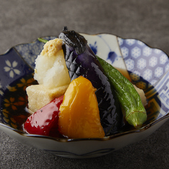 季節野菜と揚げ出し豆腐