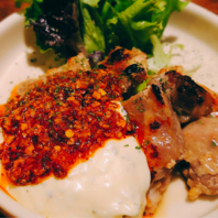 お腹も心も満たされる鶏もも肉のタルタルガーリック☆