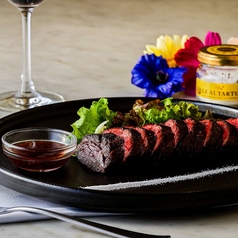 柔らか牛ハラミのステーキ ガーリックバター醤油