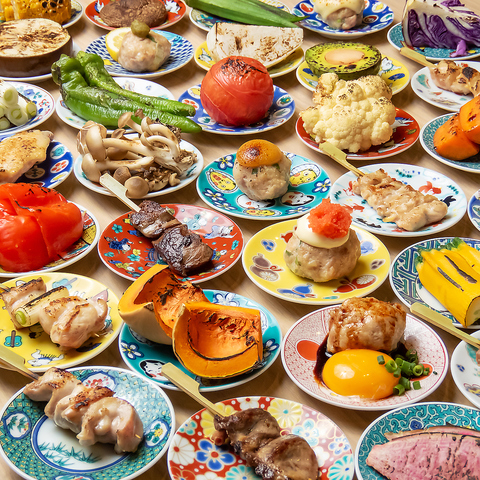 旬の京野菜と地鶏を”ひとくち小皿串”で楽しむお店