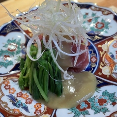 本マグロ　芹　酢味噌