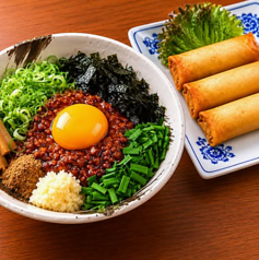 台湾まぜそば+春巻き(3本)