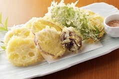 地産立田蓮根と秋野菜の天ぷら