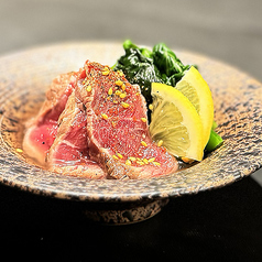 菜の花と和牛の焼き浸し