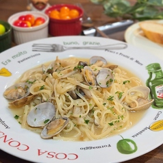 キノコとアサリのお出汁パスタ