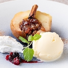 焼きりんごと季節のアイス