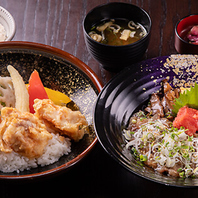 どんぶりやチキン南蛮などお昼に嬉しいランチメニュー
