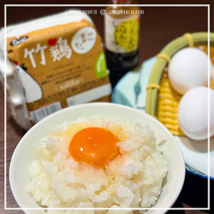 宮城県産ササニシキ＆竹鶏ファームの卵は、おかわりOK！