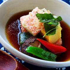京生麩と豆富の揚げ出し