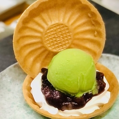 抹茶アイスの小倉最中