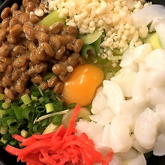 【ネギお好み焼き】ネギイカ納豆