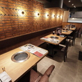 席間隔も十分ございますので、お席で美味しい焼肉をお楽しみください。
