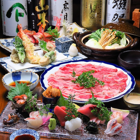 落ち着いた空間で、上質で丁寧で美しい料理と選りすぐりのお酒を楽しむ日本料理店！