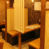 プライベートな半個室風席をご用意