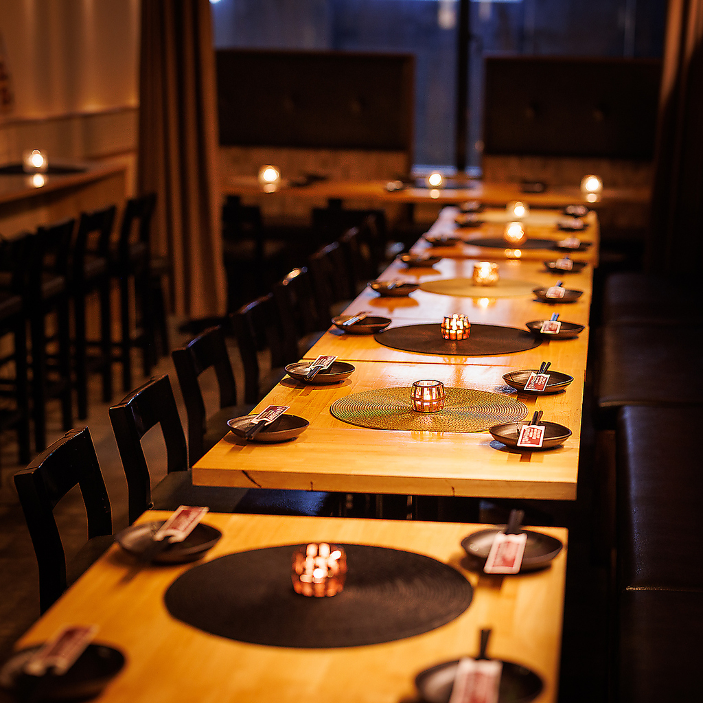 和情緒溢れる落ち着いた空間が魅力！少人数～団体様までご利用可能な個室席を完備！