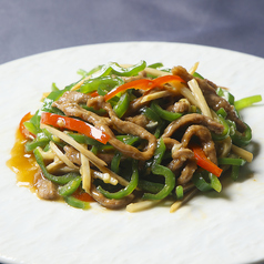 和牛とピーマンの細切り炒め