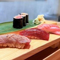 赤酢シャリや海苔の仕入れにもこだわる