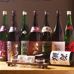 北海道・全国各地の地酒・地焼酎を取り揃え！飲み放題にも厳選地酒11種含まれてます！！