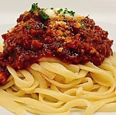 十割パスタのボロネーゼの写真