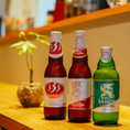 店内では、現地でも親しまれている「333（バーバーバー）」や「サイゴンビール」などのベトナムビールをご用意。軽やかな飲み口と独特の香ばしさが、フォーや生春巻きと相性抜群です。冷えたグラスとともに、食事のひとときをより豊かに彩ります。日本にいながら本場の味と雰囲気を楽しめる、小さな旅のようなひとときを。