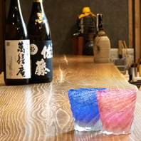 こだわりの切子グラスで日本酒・焼酎をお愉しみください