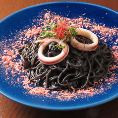 濃厚！イカ墨のパスタ