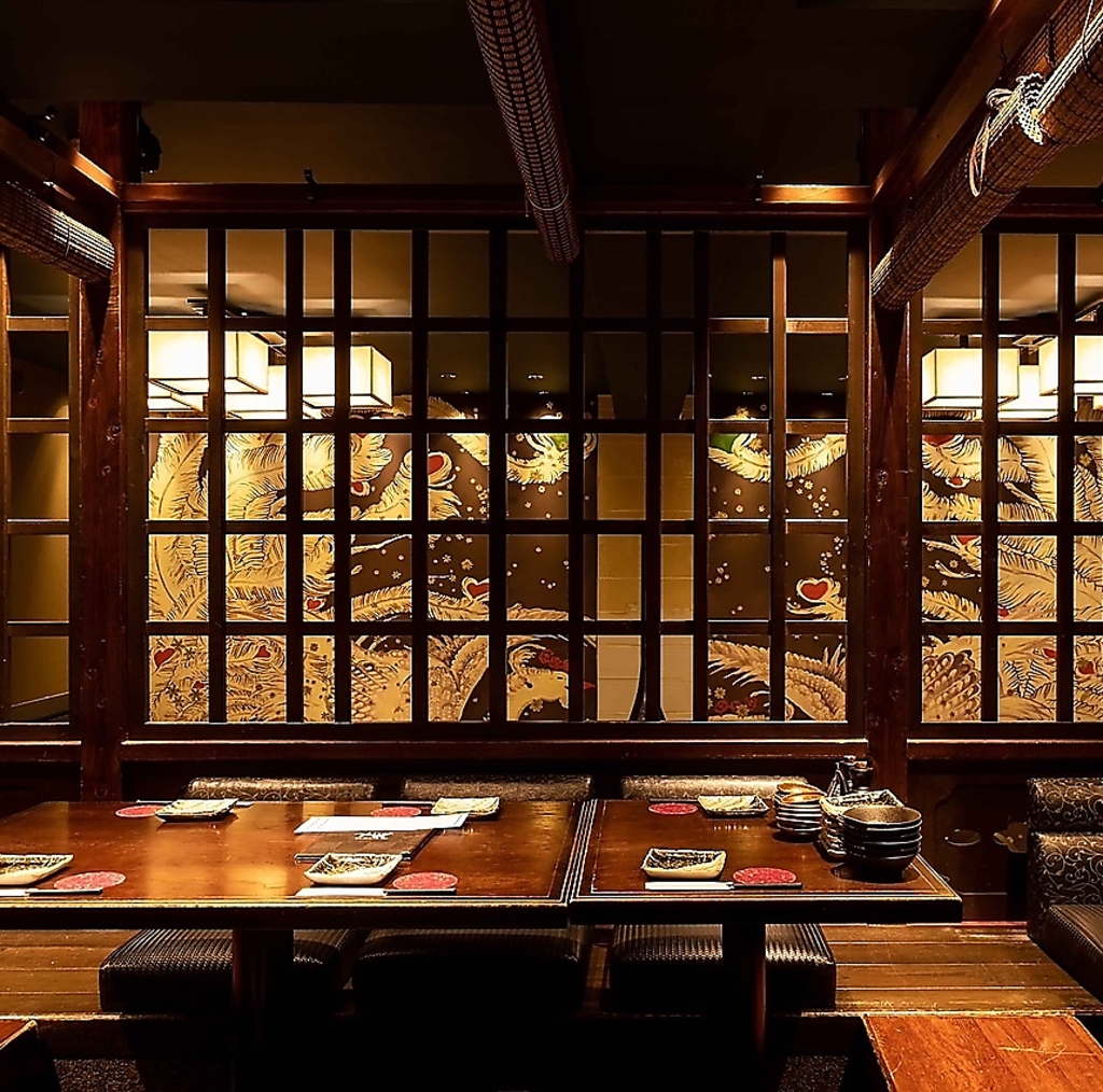 ゆったり寛げる掘りごたつお座敷席！お得な飲み放題付コースは4500円～ご用意！