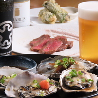 【牡蠣だけじゃない！】和牛や海鮮料理も充実♪