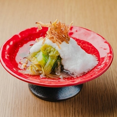 レタスの煮浸し とろろがけ