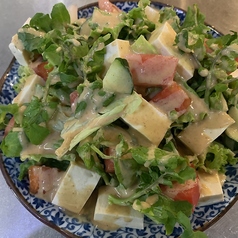 島豆腐入りゴマサラダ